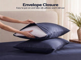 Giselle Queen 500TC Cotton 4Pcs Sheet Set with 40cm Extra Deep Pocket for Thick Mattresses Sateen SHEETSETS-TC5-NB-Q