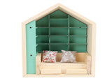 Anxiety Book Shelf Shake Away Your Anxiety Handcrafted Doll House Decoration Wooden Miniature V1294-YM0901-3115240100211