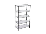 Artiss 5-Tier Kitchen Rack Shelf Shelving Unit 55x30x150CM Adjustable Metal Storage Shelves Black KR-MEL-5S-55-BK