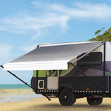 Shade Shield 15ft x 8ft Caravan Retractable Awning, Powder Coated 6063 Aluminium and Vinyl, for V219-VAWMANSS15KA