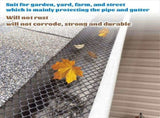 4Pack Gutter Guard Mesh Rolls, 20 Feet Gutter Leaf Guards with 40 Clip Hooks, DIY Rain Gutter Covers V1369-AZ3-W-12687