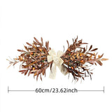 Autumn Decorative Olive Wreath, Lifelike Artificial Wall Hanging, Exquisite Fall Home Decor for V1192-AZ-W-24567