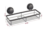 2 Pack Rectangular Corner Shower Caddy Shelf Basket Rack with Premium Vacuum Suction Cup No-Drilling V178-36028