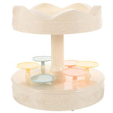 Rotating Cupcake Carousel Stand with Automatic Rotation for Bakery, Party, Home Use - Dessert V1192-AZ-W-28503
