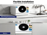 Devanti 6-Place Setting Benchtop Dishwasher 50cm White BDW-6-CD-WH
