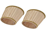 2PCS Fabric Lampshade Simple Lamp Shade for E14 Screw Candlestick Lamp Table Light Chandelier Gold V1294-YM0710-3119210206211