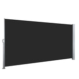 Instahut 1.4X3M Side Awning Retractable Privacy Screen Outdoor Sun Shade Black AWN-B-SIDE-FC-140-BK