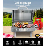 Grillz Portable Gas BBQ Grill PGB-1B-HP-SS-A