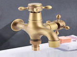 G1/2in Thread Bathroom Copper Single Cold Faucet Washing Machine Mop Pool Water Tap Retro Gold V1294-YM0901-3112200061011