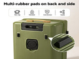 Wanderlite 28" Modern Vertical Trunk Luggage Suitcase Travel 5 Wheels Type-C TSA Olive Green LUG-ABS-TRUK02-28-GNBR