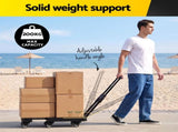 Giantz Folding Hand Truck Platform Trolley Foldable Dolly Cart 200kg Load Black PT-220S-BK