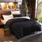 Black&White King Size Duvet Quilt Cover Set V493-MK-331