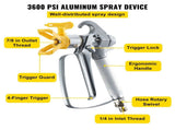 Airless Paint Spray Hose Kit 50ft 1/4in Swivel Joint 3600psi with 517 Tip V952-PQYCLS5030CMWMXP3V0