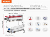 10-Branch Heat Manifold, 1/2" PEX Tubing Manifold, Stainless Steel PEX Manifold for Hydronic V952-DRFSQBXG10HL1S697V0