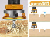 Carbon Steel Countersink Drill Bit Set Wood Heat Resistant Woodworking Drill Bit with Depth Stop V1370-AZ4-10548