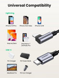 UGREEN 60765 90 Degree USB-C to iPhone 8-pin Cable 2M V28-ACBUGN60765