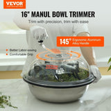 VEVOR Leaf Bowl Trimmer 16'' Manual Bud Trimmer with Stainless-Steel Blades V952-SDSCJ16INCHPIOOBOV0