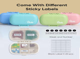 4PS 8 Compartments Travel Pill, Pocket Pharmacy for Purse Daily Box Portable Medicine V1259-DP01-A-4619
