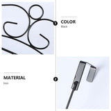 Heavy Duty Black Metal Over Door Hooks, Space-Saving Organizer for Bathroom, Bedroom, Kitchen, V1369-AZ3-W-12884