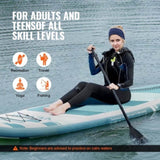 Inflatable Stand Up Paddle Board, 152 mm Wide SUP Paddleboard, with Board Accessories, Pump, Paddle, V952-CQJBPTKPTKBLR6D1UV0