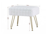 Artiss Storage Ottoman Vanity Foot Stool White FS-D-TED01-WH
