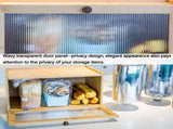 CARLA HOME Bamboo Bread Box, Kitchen Countertop Storage, Window Bread Holder LSB-36156