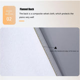 Leather Upright Piano Cover, Piano Full Cover Dustproof Waterproof, Universal Upright Piano Leather V1107-783-39103-WHT1