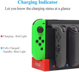 4 in1 Charger Station Stand for Nintendo Switch Joy-con with LED Indication V178-12106