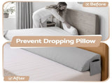 Giselle Queen Bed Wedge Pillow For Headboard, Close Gap And Stop Pillows Sliding, Perfect For Dorm PILLOW-GAP-WDG-Q-GY