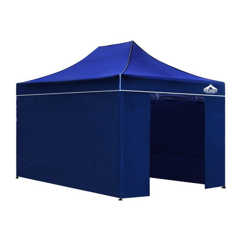 Instahut Gazebo 3x4.5 Pop Up Marquee Folding Tent Wedding Gazebos Camping Outdoor Shade Canopy Blue GAZEBO-C-3X45-DX-BLUE