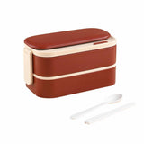 Lunch Containers, Stainless Steel Japanese Style Double-layer Lunch Bento Outdoor Lunch V1370-AZ4-18613