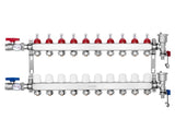 10-Branch Heat Manifold, 1/2" PEX Tubing Manifold, Stainless Steel PEX Manifold for Hydronic V952-DRFSQBXG10HL1S697V0