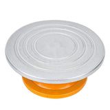12in Round Sculpting Wheel Silver Model Making Turntable Ceramics Pottery Tool V1369-AZ3-W-15541
