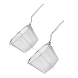 2-Pack Fine Mesh Frying Baskets with 304 Stainless Steel Oil Strainers for Deep Frying and Kitchen V1370-AZ4-15168