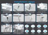 Bidet Toilet Attachment with Handheld Sprayer Dual Nozzle for Pregnant Women, Postpartum Care & V1107-CS-YFJSQ
