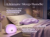 Nighttime Anxiety Relief & Relaxation Set - Purple Imitation Silk Sleep Eye Mask and Smart White V888-ELOSUNG53625
