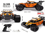 116 metal RC car, high-speed drifting, off-road racing car, boys toy car, 2.4GHz remote control, V1102-823-70972-BLU-VARIABLESPEED