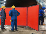Welding Screen with Frame, 6' x 6' 3 Panel Welding Curtain Screens, Flame-Resistant Vinyl Welding V952-SMSHJPF6X6YCUPLA3V0