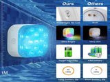 Rechargeable Submersible Pool Lights with Remote, IP68 Waterproof 16 Color Changing LED Lights with V1192-AZ-W-17158