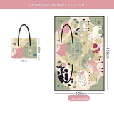 Pink 2-in-1 Oxford Picnic Blanket and Shoulder Bag - Foldable Outdoor Mat with Storage V888-ELOSUNG56192-2