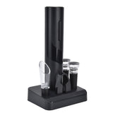 Electric Wine Opener Foil Cutter Aerator Pourer Wine Stopper Set with Storage Base for Home Bar V1294-YM0715-3118210320711