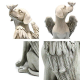 Garden Resin Statue Butterfly Angel Dog Sculpture Pet Dog Memorial Statue for Outdoor Garden Yard V1294-YM0721-10126668
