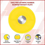 15KG PRO Olympic Rubber Bumper Weight Plate V63-783775