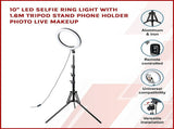 10" LED Selfie Ring Light with 1.6M Tripod Stand Phone Holder Photo Live Makeup V63-834721