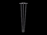 Set of 4 Industrial 3-Rod Retro Hairpin Table Legs 12mm Steel Bench Desk - 71cm Black V63-834941