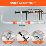4Pcs 12" Heavy Duty F Clamp 450lbs Capacity Woodworking Drop-Forged Steel Frame V465-88089