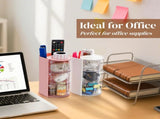 2 Pack Hair Brush Holders, 3-layer Rotatable Tie Organizer, Clear Acrylic Accessories Storage Box V1259-DP01-A-938