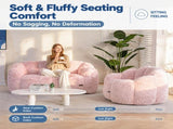 Cozy Bean Bag Sofa with Soft Corduroy Cover and High-Density Foam Filling for Living Room Bedroom V1341-ZY-PC2J6CR6-GREY
