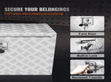 Underbody Truck Box, 30"14"16" Pickup Storage Box, Heavy Duty Aluminum Diamond Plate Tool Box with V952-CDK301416INCH2LT5V0