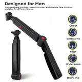 Black Men's Electric Back Shaver & Body Trimmer - USB Rechargable 180&deg Foldable Long Handle V888-ELOSUNG55251